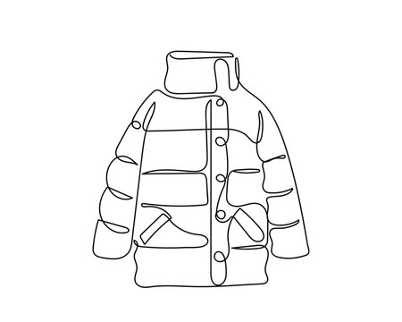 recommend clip art: winter clothes line art. Clothes, footwear, Coats, dresses, trousers line art. Fashion. Winter cap scarf blazer sweater hoodie and coat set. Continuous line art of winter clothing. Fall trends. Winter