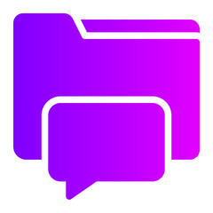 Naklejka premium chat gradient icon