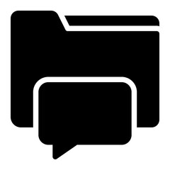 Fototapeta premium chat glyph icon
