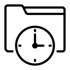Obraz premium clock line icon