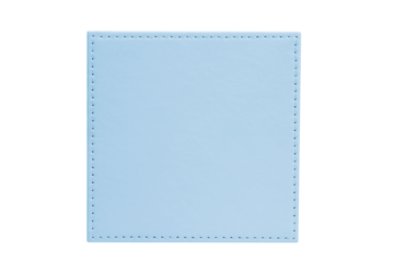 Blue leather frame on a blank background.