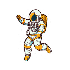 Obraz premium Astronaut Dabbing , Cartoon , Illustration, Cartoon PNG