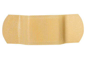 Yellow flesh-colored patch on a blank background.