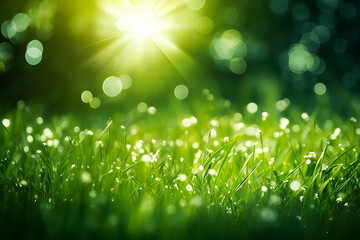 Obraz premium green grass background, nature background