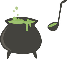 Potion in pot illustration