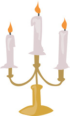 Candle decoration illustration