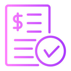 invoice gradient icon