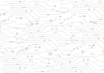 Abstract Technology Circuit board background. Grey white Abstract technology background. Digital technology with plexus background and space for your text	
