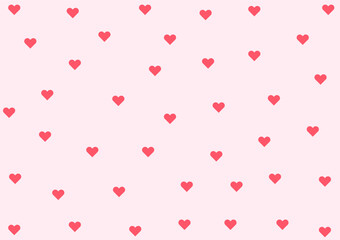 Heart Background. Beautiful Confetti Hearts Falling on Background. Invitation Template Background Design, Greeting Card, Poster. Valentine Day. Vector illustration	