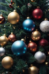 Fototapeta premium christmas tree decoration