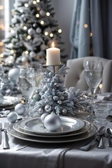 christmas table set