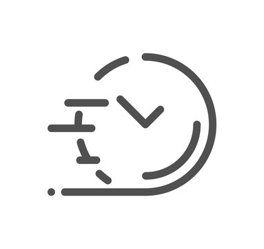 Time related icon outline and linear symbol.