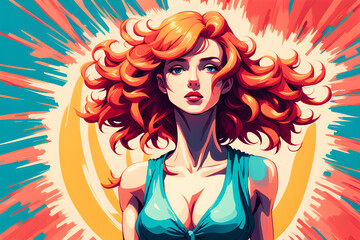 Obraz premium girl with red hair