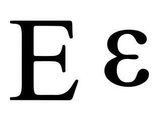 Greek alphabet silhouette vector art white background