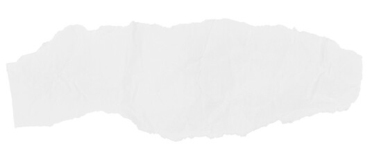 A piece of white crumpled paper on a blank background.