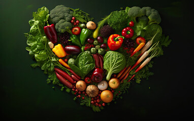 Heart shaped fresh veggies Stylish Foodblogger Food Photographs,World Vegan Day.