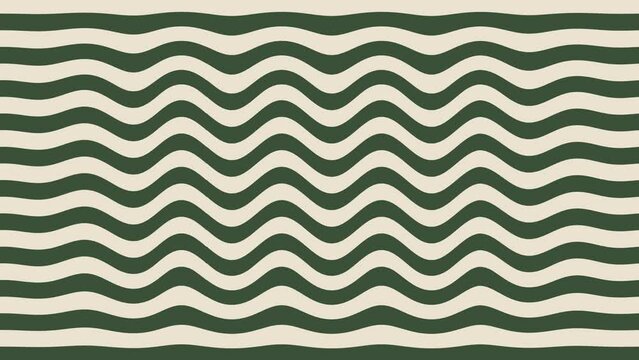 Seamless loop white and green pattern line waves abstract smooth motion background