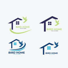 Bird home logo bird home template media logo