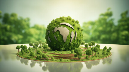 Environment target of Green busines. Business Development Strategies with Environmental Conservation. AI Generative