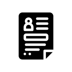 personal info glyph icon