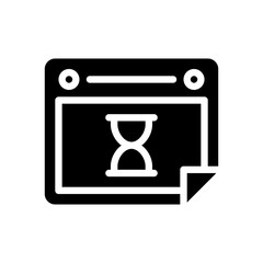 deadline glyph icon