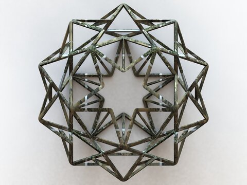 Wireframe Shape Small Ditrigonal Icosidodecahedron 3D print model