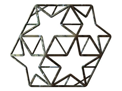 Wireframe Shape Small Ditrigonal Icosidodecahedron 3D print model