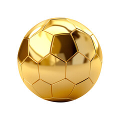 golden soccer ball isolated on transparent background Remove png, Clipping Path