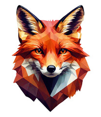 Obraz premium geometric red fox