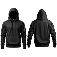 hoodie front and back black t shirt with cap