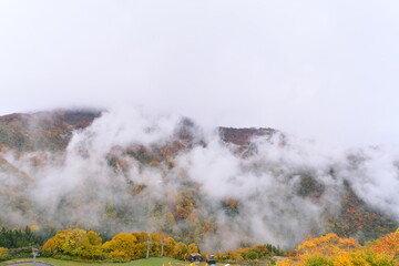 湯沢高原から見える景色、曇り　View from Yuzawa Plateau