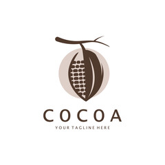 Vector Cocoa Flat Logo Template with White Background