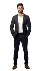 Young Handsome Latin businessman in formal wear portrait of confident businessman.isolated white background, remove background