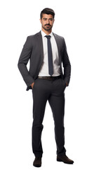 Young Handsome Latin businessman in formal wear portrait of confident businessman.isolated white background, remove background
