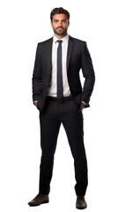 Young Handsome Latin businessman in formal wear portrait of confident businessman.isolated white background, remove background