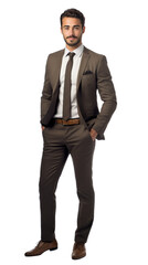 Young Handsome Latin businessman in formal wear portrait of confident businessman.isolated white background, remove background