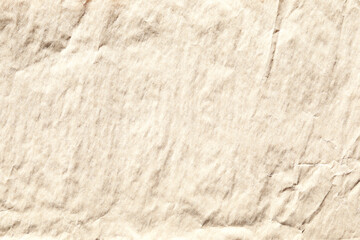 Macro closeup of brown crumpled paper texture