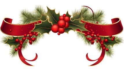 frise d&eacute;coration de no&euml;l, g&eacute;n&eacute;r&eacute; par IA