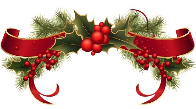 frise d&eacute;coration de no&euml;l, g&eacute;n&eacute;r&eacute; par IA