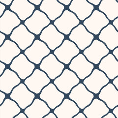 Naklejka premium Monochrome Seamless pattern with a simple abstract drawing. Vector illustration.