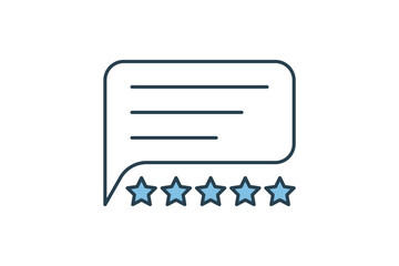 star ratings Icon related to Feedback and Review. suitable for web site, app, user interfaces, printable etc. Flat line icon style. Simple vector design editable