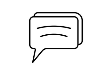 comment bubble Icon related to Feedback and Review. suitable for web site, app, user interfaces, printable etc. Line icon style. Simple vector design editable
