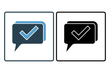 speech bubble icon. Icon related to Feedback and Review. suitable for web site, app, user interfaces, printable etc. Solid icon style. Simple vector design editable