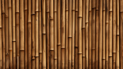 Fototapeta premium Authentic Bamboo Wall Texture - Design for Natural Interior Enhancements and Zen-inspired Décor.