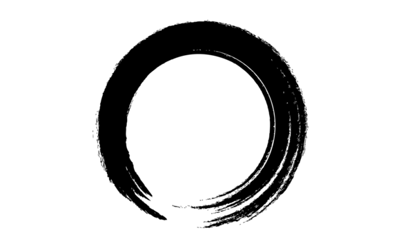 毛筆手書き風　丸　黒