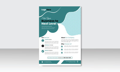 Professional and Creative Business Flyer Vector Template for Corporate poster Flyer, vector template in A4 size.
