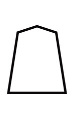 将棋の駒　無地　白黒