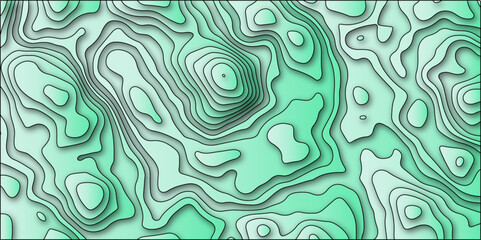 Trending modern abstract paper cut out Contour map background. Geography terrain & scheme. Topography grid counter map. Geographic line mountain relief with ines or wavy backdrop background.