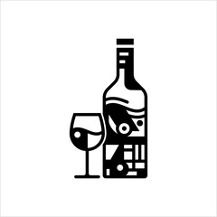 Bottle Of Wine And Glass M_2310001