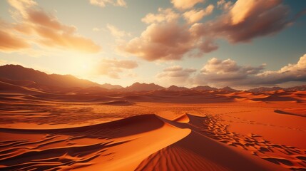 sunset in the desert